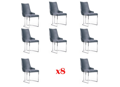 Sillas de comedor, juego de comedor, conjunto de 8 sillas Chesterfield.