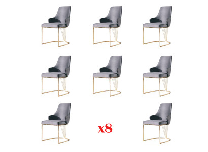 Silla de comedor 8 set conjunto de sillas de respaldo completo grupo completo de sala de estar