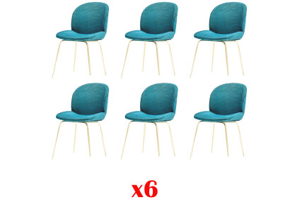 Sillas verdes 6x de lujo modernas sillas de comedor silla de asiento moderna de madera.