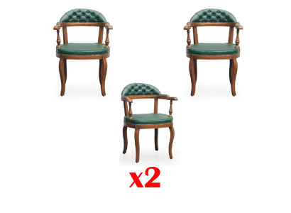 Sillas tapizadas 2x sillones sala de estar comedor Silla de diseñador de tela de lujo