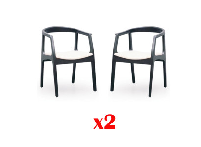 Conjunto de 2 sillas de madera maciza de tela de diseño para comedor y sala de estar.