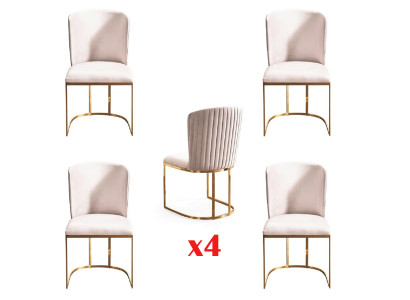 Silla 4x sillas grupo set sala de estar conjunto estilo textil moderno