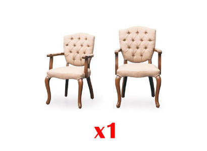 Silla de comedor, silla con respaldo, sillón, silla de diseño, silla tapizada marrón sillas