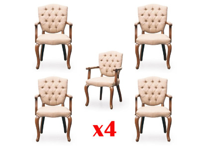 Juego de sillas de comedor diseño sofá 4 sillas conjunto Grupo Set Tapizado Nuevo