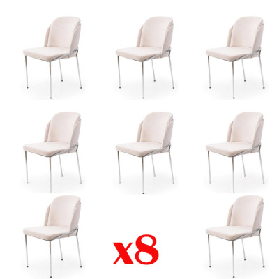 Estilo italiano de muebles de lujo, conjunto de sillas 8X sillas Sillón del comedor.