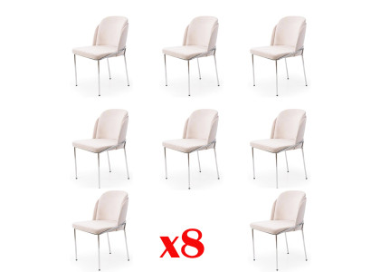 Estilo italiano de muebles de lujo, conjunto de sillas 8X sillas Sillón del comedor.