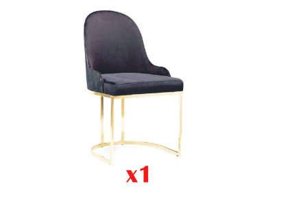 Sillas de comedor de madera Sillón de lujo Azul Sillón Sala de estar