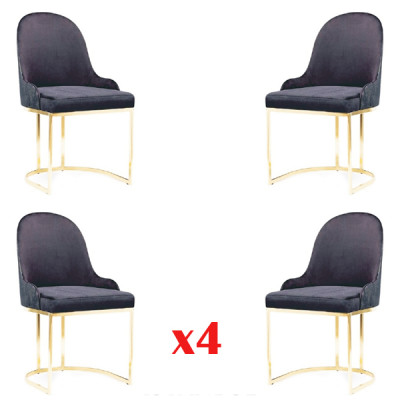 Conjunto de asientos de cojín de madera 4 sillas Muebles Nuevos Grupo de comedor Cocina