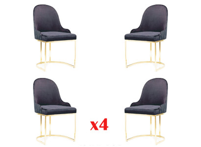 Conjunto de asientos de cojín de madera 4 sillas Muebles Nuevos Grupo de comedor Cocina
