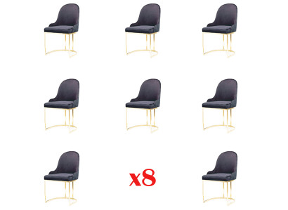 Conjunto de sillones Nuevo 8x sillas Silla Tapizado Diseño Porche Asiento Cocina Comedor