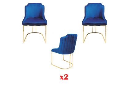 Grupo de sillas para hotel, conjunto tapizado de 2x grupos de sillas de madera con respaldo.