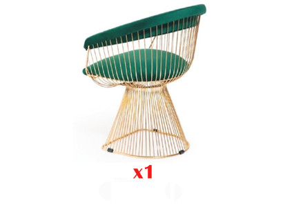 Silla de comedor con respaldo 1x Silla de respaldo textil de lujo Muebles de silla