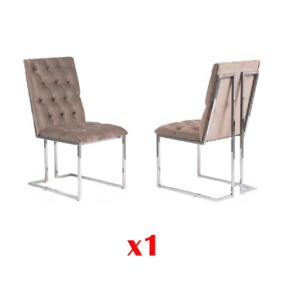 Conjunto de sillas de comedor de sala de estar diseño acolchado respaldo cuero textil