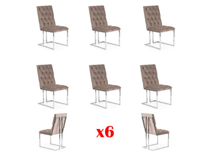Diseño 6 sillas conjunto completo silla conjunto comedor tapizado asiento.