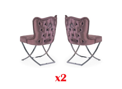 Sala de estar silla tapizada 2x Salón de televisión Club de cuero y tela asiento