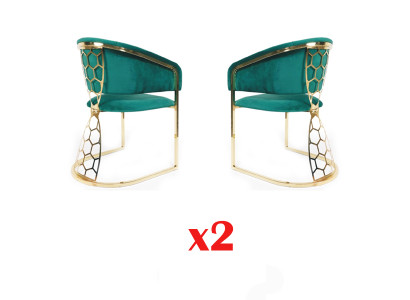 Silla tapizada Silla Silla Comedor Restaurante Club Grupo 2x Sillón Lounge