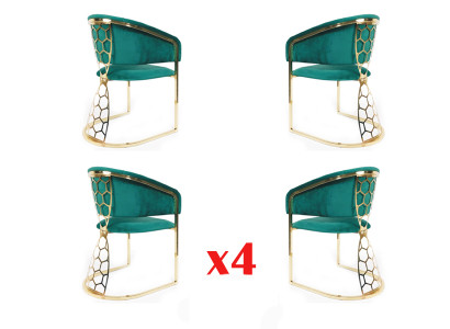 Comedor Restaurante Grupo de cocina Silla 4x Silla lounge Sillón tapizado