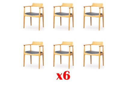 Juegos de comedor 6 sillas Grupo de sillas Conjunto completo de sillas