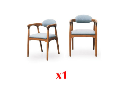 Conjunto de sillas de diseñador para comedor, con respaldo acolchado y asiento.