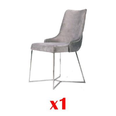 1x Silla Sillas Tapizado Textil Moderno Diseñador Sillón de lujo Comedor