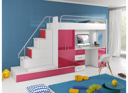 Literas literas literas azul dormitorio de niños camas literas rosa cama nueva
