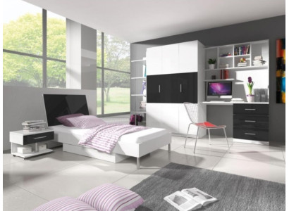 Dormitorio juvenil infantil habitación armario mesita de noche mesa nuevo 5 piezas.
