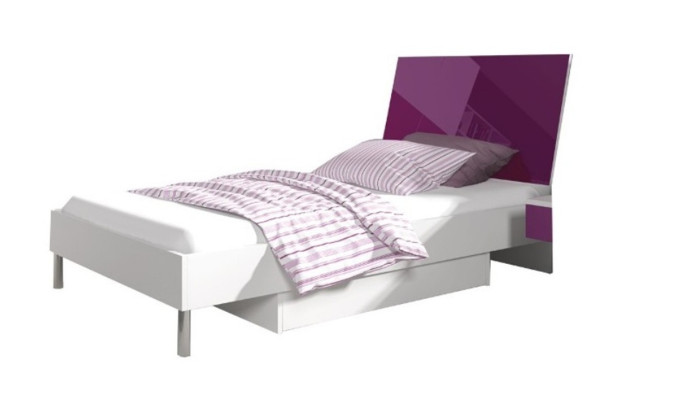 Cama + mesita de noche Muebles de habitación infantil Cama Cuna Mesita de noche 2 piezas Lila Nuevo