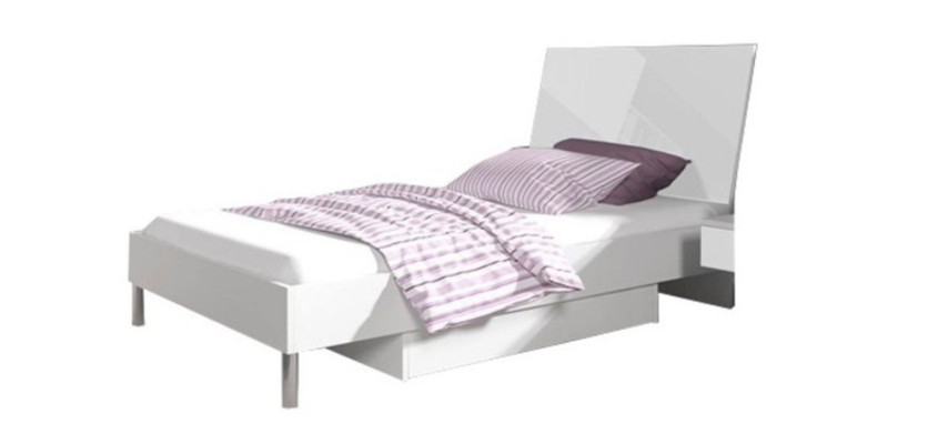 Conjunto de habitación infantil moderna: cama, mesita de noche, armario, escritorio, estantería, 5 piezas.
