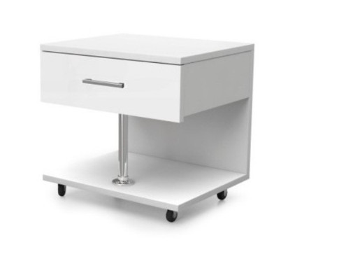 Cama + mesita de noche - Muebles de dormitorio infantil Cama blanca de 2 piezas