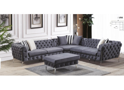 Sofá esquinero Sofá Chesterfield Sofá esquinero Sofá Sofá Chesterfield Sofá de sala de estar