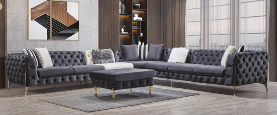 Sofá esquinero sofá sofás acolchados sofá Chesterfield muebles