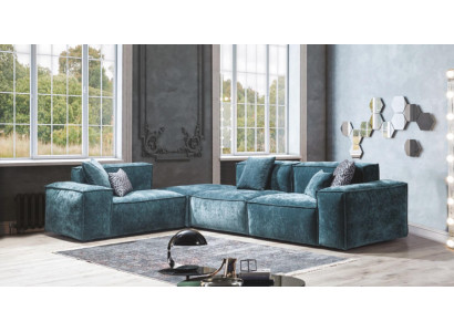 Sofá esquinero en forma de L, sala de estar azul, diseño de sofá muebles sofá couch.