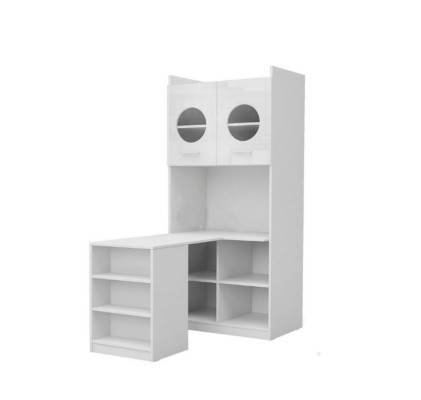 Escritorio blanco, mesa de oficina para habitaciones de niños y adolescentes, mesas nuevas de alto brillo.