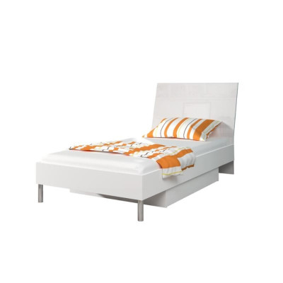 Camas Blancas de Diseño en Madera Brillante Cama Individual para Niñas en Habitación de Niños