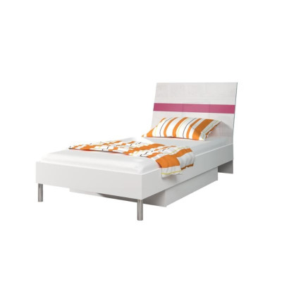 Camas de madera rosa diseño individual brillante cama individual de cuarto de niños para niñas.