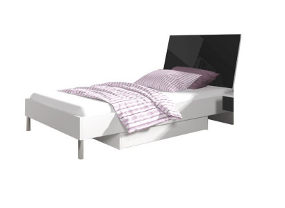 Cama infantil Cama individual Habitación juvenil Negro Madera Dormitorio Camas Nuevas