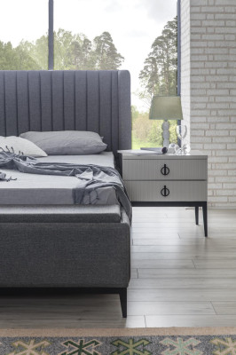 Diseño Consola 2x Mesitas de noche Mesas auxiliares Dormitorio Madera Consolas Nuevas