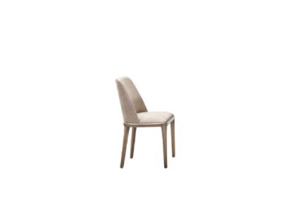 Diseño de lujo Silla tapizada Sillas Asiento Comedor Madera Textil Sillón Madera maciza