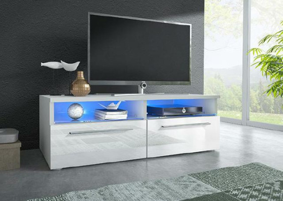 Mueble de TV LED RTV Lowboard, aparador de televisión de pared de alto brillo TV Stand.