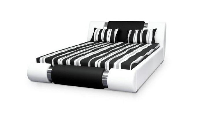 Lit Cuir Cadre Du en 140/160/180x200cm Capitonné Design Double Made IN Eu  Cama de cuero con marco de 140/160/180x200cm, diseño capitoné, doble, hecho en la UE.