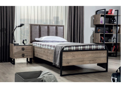 Loft mesita de noche marrón Diseño moderno Mesa auxiliar Mesa Dormitorio Mesas Nueva