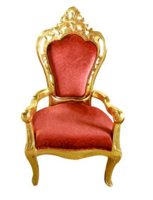 Silla Trono Asiento Set Comedor Diseñador Madera Estilo Antiguo Barroco Rococó Rey