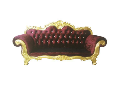 Sofá de trono Chesterfield real tapizado en terciopelo de 3 plazas de estilo antiguo, nuevo.