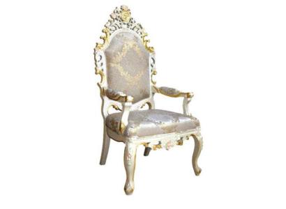 Silla trono sillón juego comedor madera diseñador estilo antiguo barroco rococó.