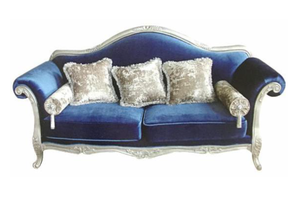 Sofá trono biplaza acolchado real de dos plazas de terciopelo estilo antiguo Chesterfield.