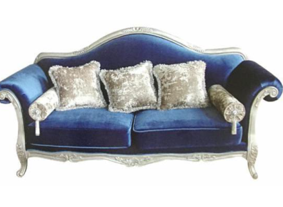 Sofá trono biplaza acolchado real de dos plazas de terciopelo estilo antiguo Chesterfield.