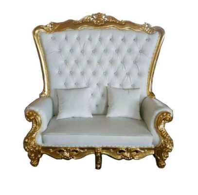 Trono sofá realeza Chesterfield terciopelo antiguo estilo dos plazas