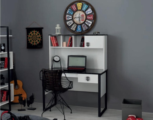 Escritorio blanco muebles madera habitación infantil diseño moderno mesa juvenil nuevo.