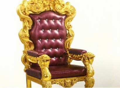 Trono Silla Real Chesterfield de terciopelo 1 plaza de estilo antiguo sillón