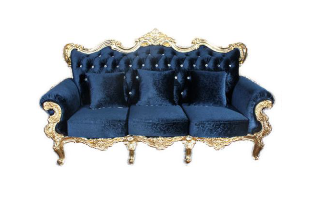 Sofá trono Real tapizado Chesterfield de terciopelo estilo antiguo de 3 plazas completamente nuevo.
